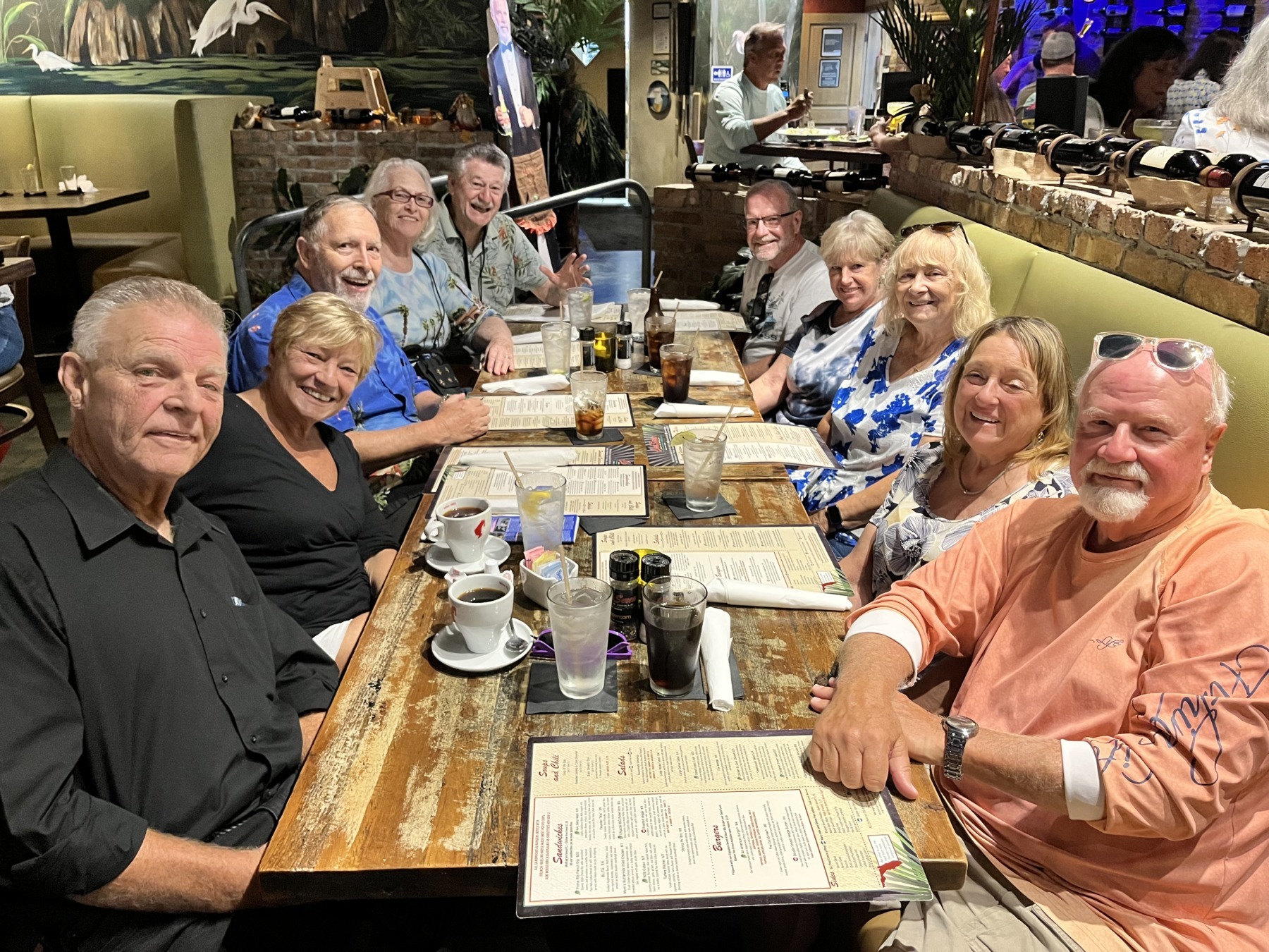 Fellowship at Corkscrew Bar and Grille after NSB car show!